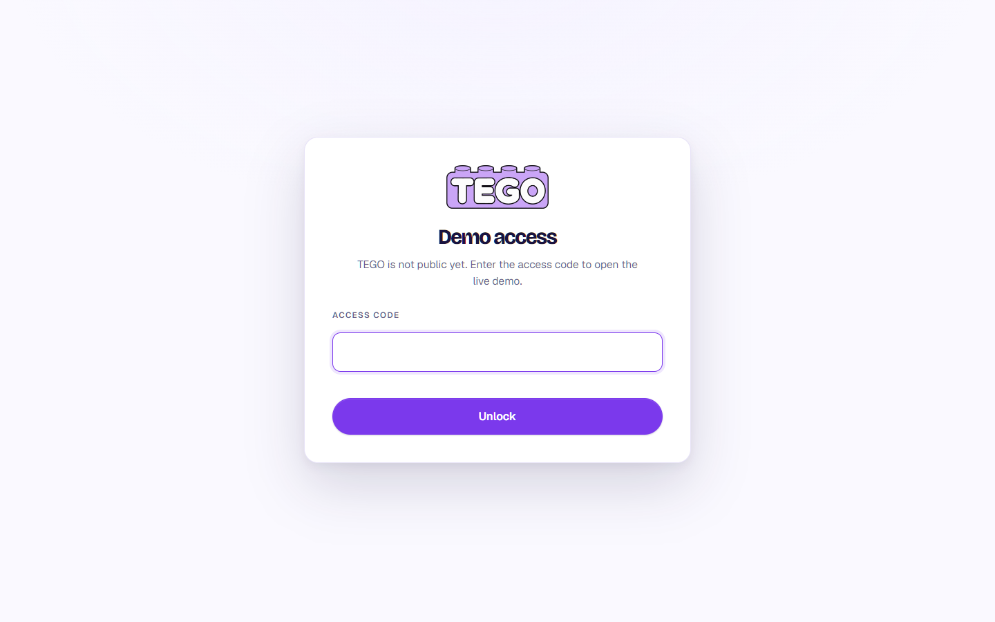 Screenshot: tego.mu/demo